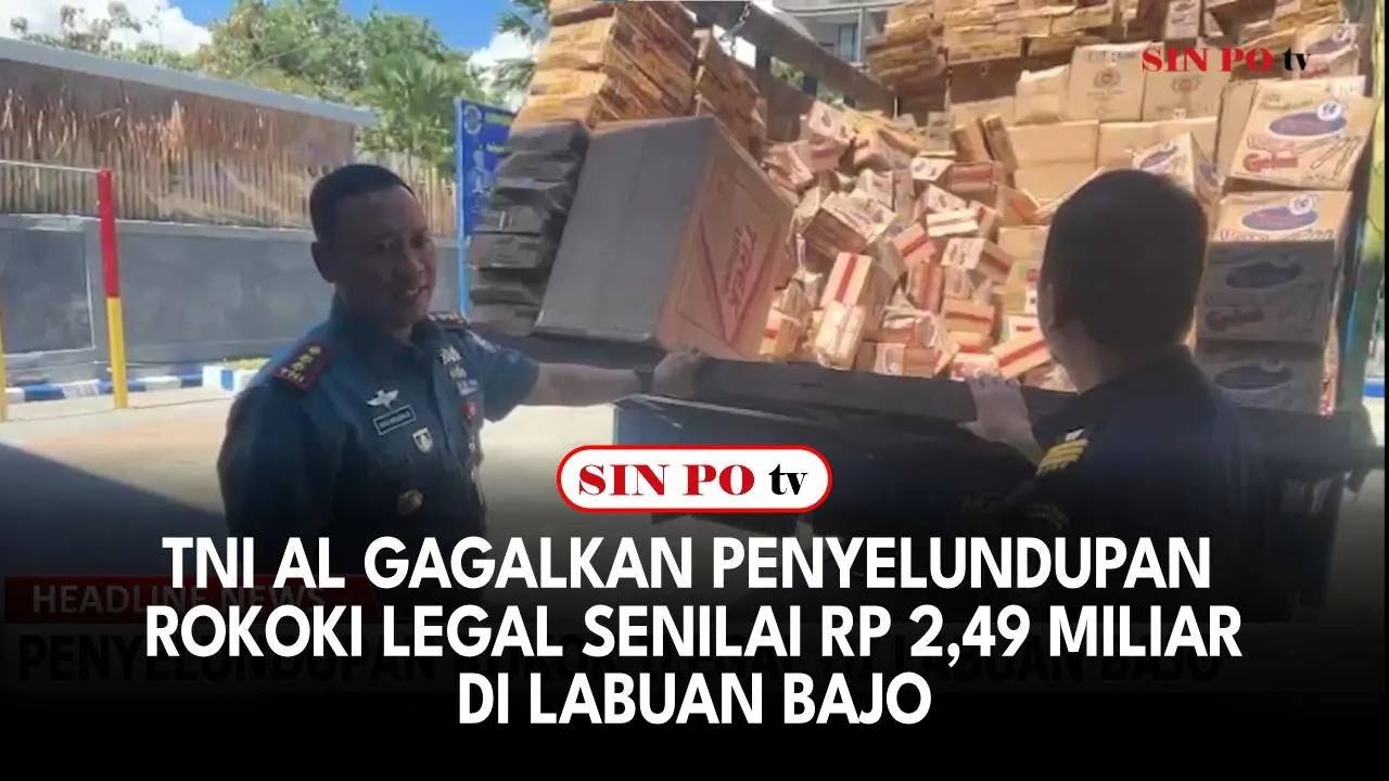 TNI AL Gagalkan Penyelundupan RokokI legal Senilai Rp 2,49 Miliar di Labuan Bajo