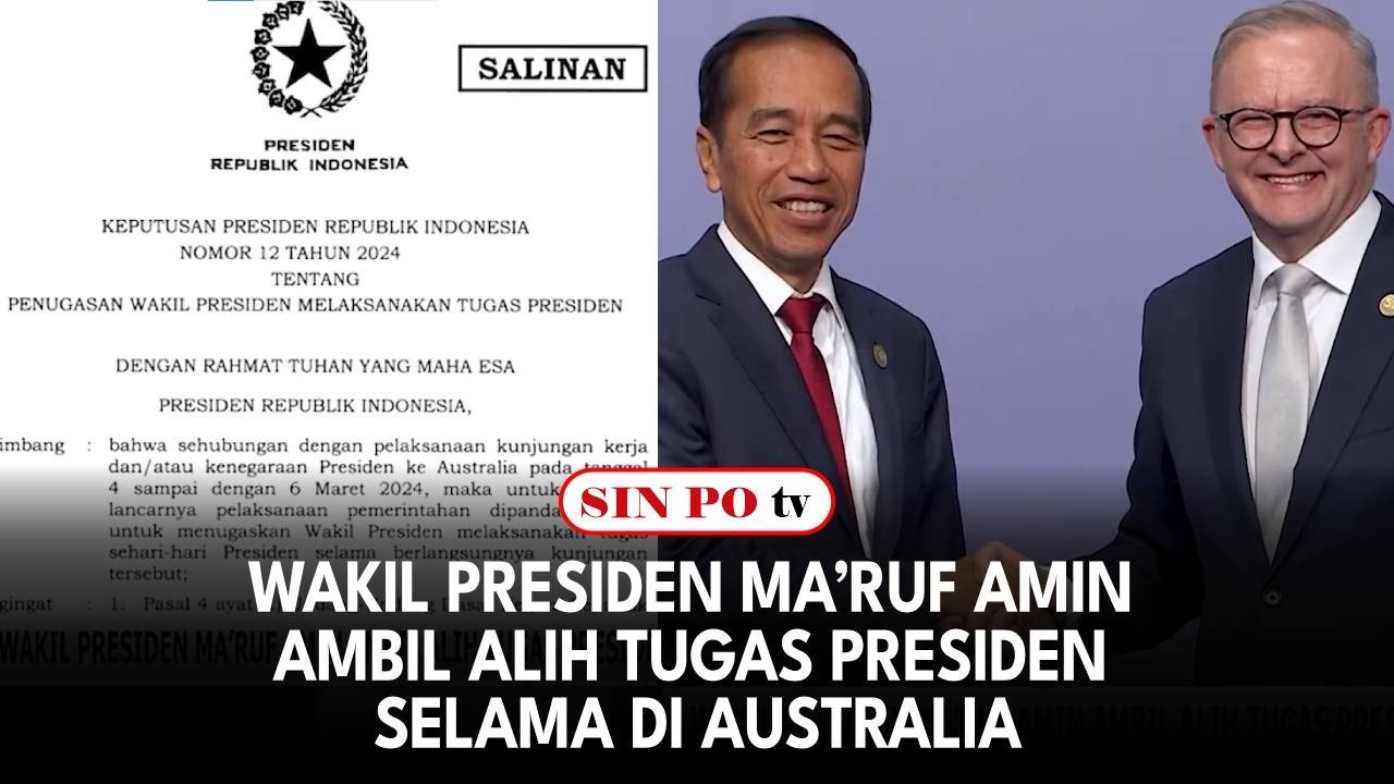 Wakil Presiden Ma’ruf Amin Ambil Alih Tugas Presiden Selama di Australia