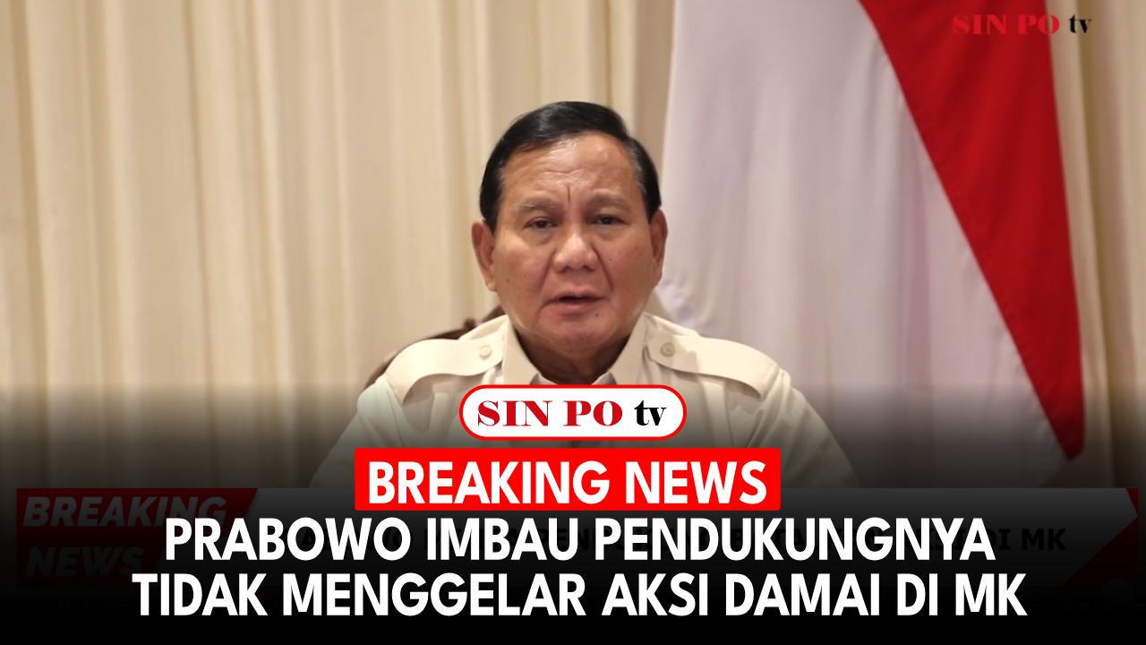 Prabowo Imbau Pendukungnya Tidak Menggelar Aksi Damai Di MK