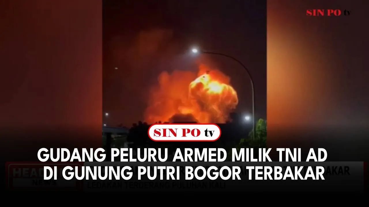 Gudang Amunisi Artileri Medan atau Armed milik TNI terbakar, puluhan kali ledakan terdengar mengejutkan warga Komplek Perumahan Kota Wisata