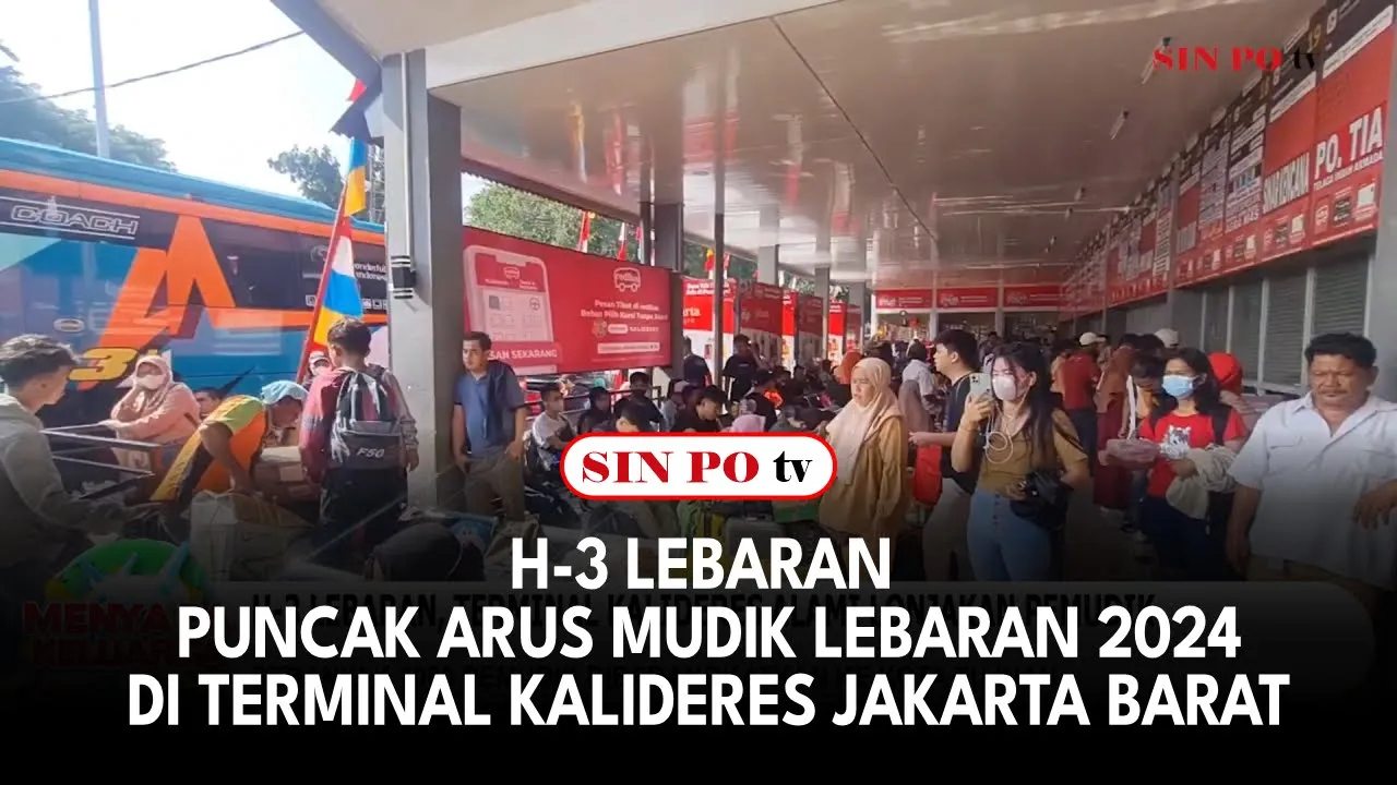 Puncak arus Mudik Lebaran 2024/telah terjadi hari ini di Terminal Kalideres Jakarta Barat. Di H-3 ini lonjakan jumlah calon pemudik yang hendak pulang kampung dengan tujuan sejumlah kota di Pulau Jawa dan Sumatra meningkat pesat