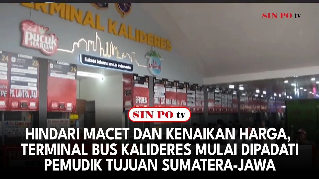 erminal Bus Kalideres Jakarta Barat mulai dipadati oleh pemudik tujuan Sumatera dan Jawa Minggu sore.