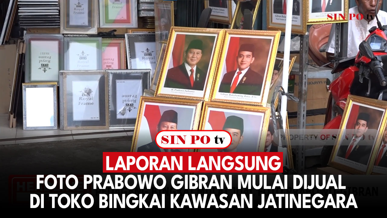 Laporan Langsung: Foto Prabowo-Gibran Mulai Dijual di Toko Bingkai Kawasan Jatinegara