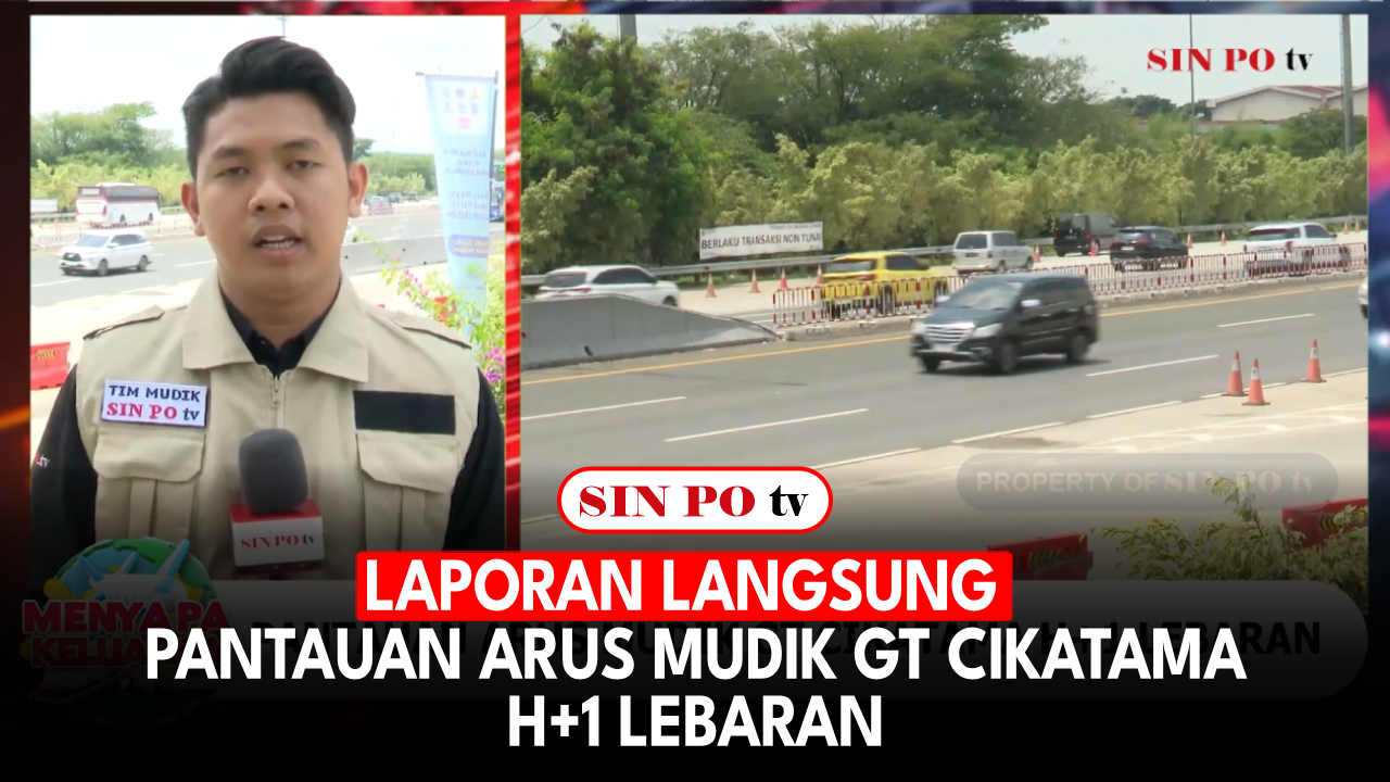 Pantauan Arus Mudik GT Cikatama H+1 Lebaran