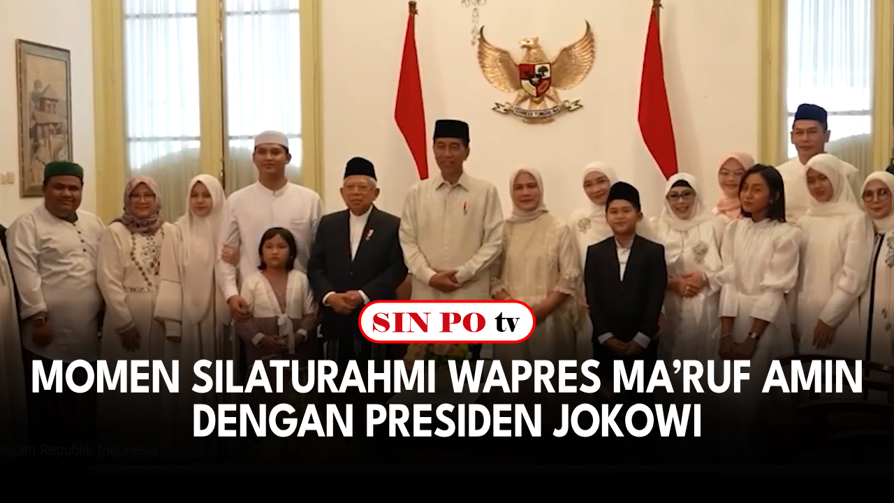 Wakil Presiden Ma’ruf Amin didampingi istrinya Wury Ma’ruf Amin bersilaturahmi dengan Presiden Jokowi dan Ibu Negara di Istana Negara pada Rabu 14 April 2024.