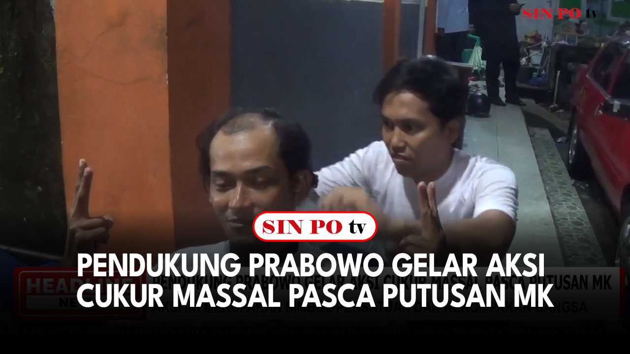 Pendukung Prabowo Gelar Aksi Cukur Massal Pasca Putusan MK