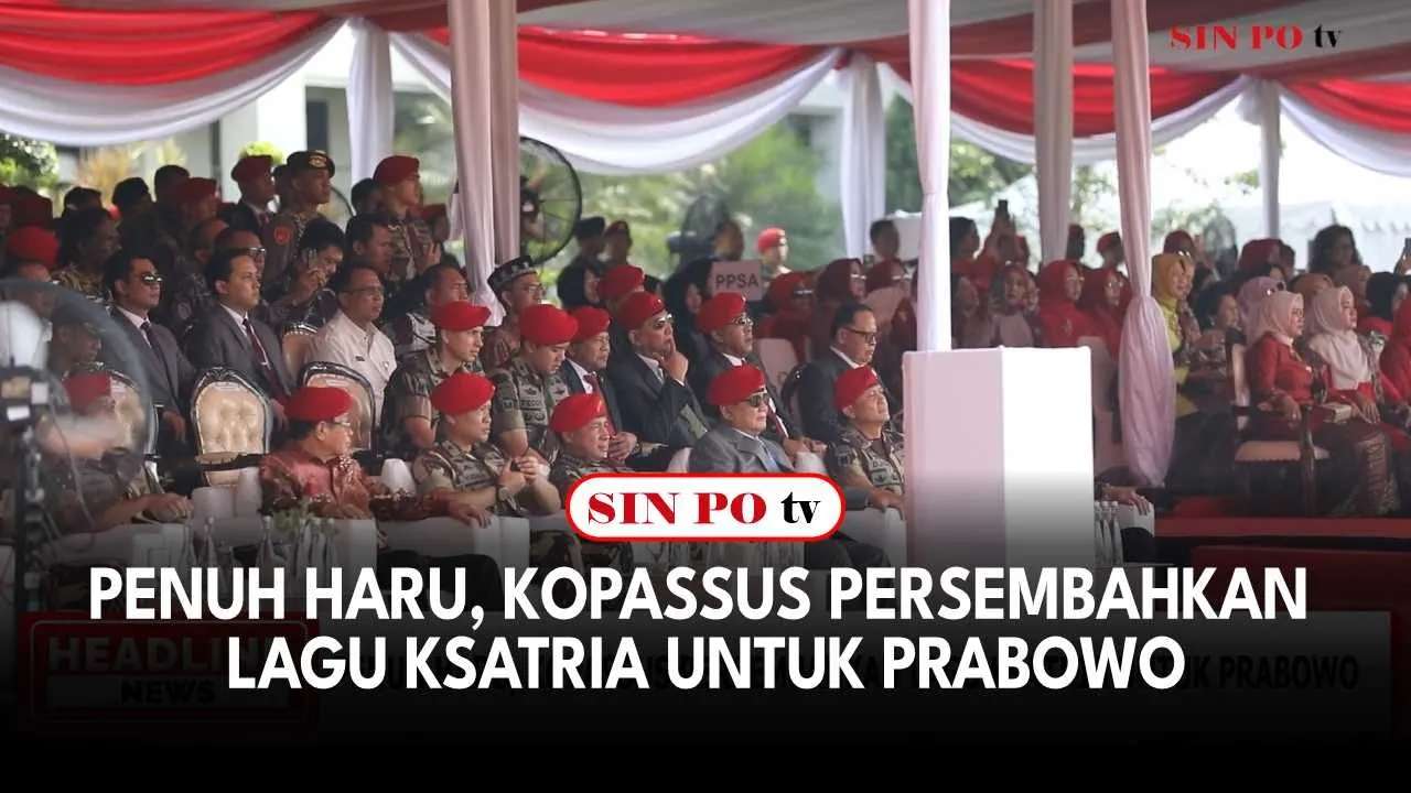 Penuh Haru, Kopassus Persembahkan Lagu Ksatria Untuk Prabowo