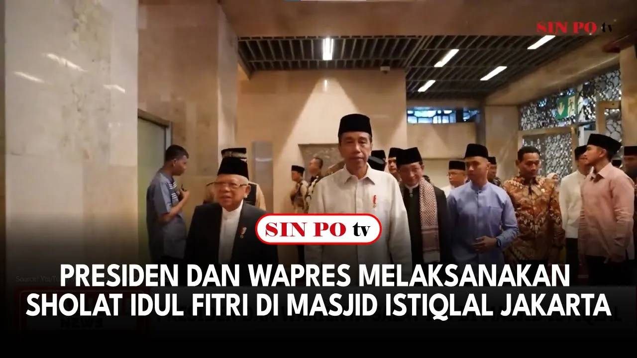 Presiden dan Wapres Melaksanakan Sholat Idul Fitri di Masjid Istiqlal Jakarta