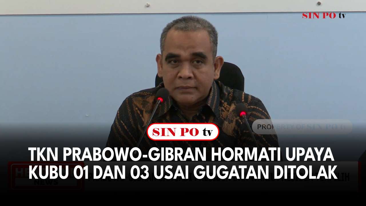TKN Prabowo-Gibran Hormati Upaya Kubu 01 Dan 03 Usai Gugatan Ditolak