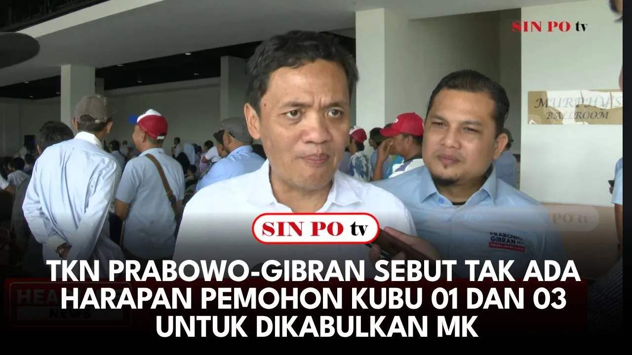 TKN Prabowo-Gibran Sebut Tak Ada Harapan Pemohon Kubu 01 Dan 03 Untuk Dikabulkan MK