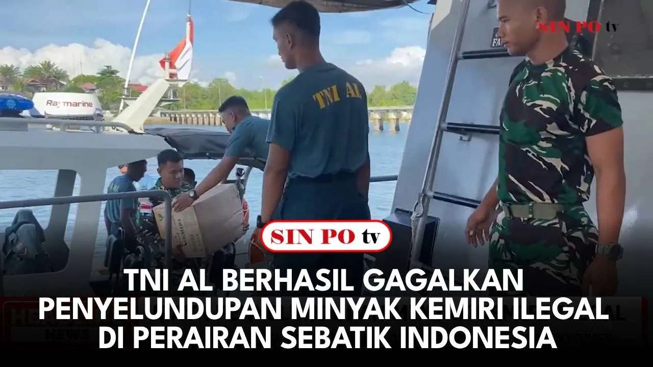 TNI AL Berhasil Gagalkan Penyelundupan Minyak Kemiri Ilegal Di Perairan Sebatik Indonesia