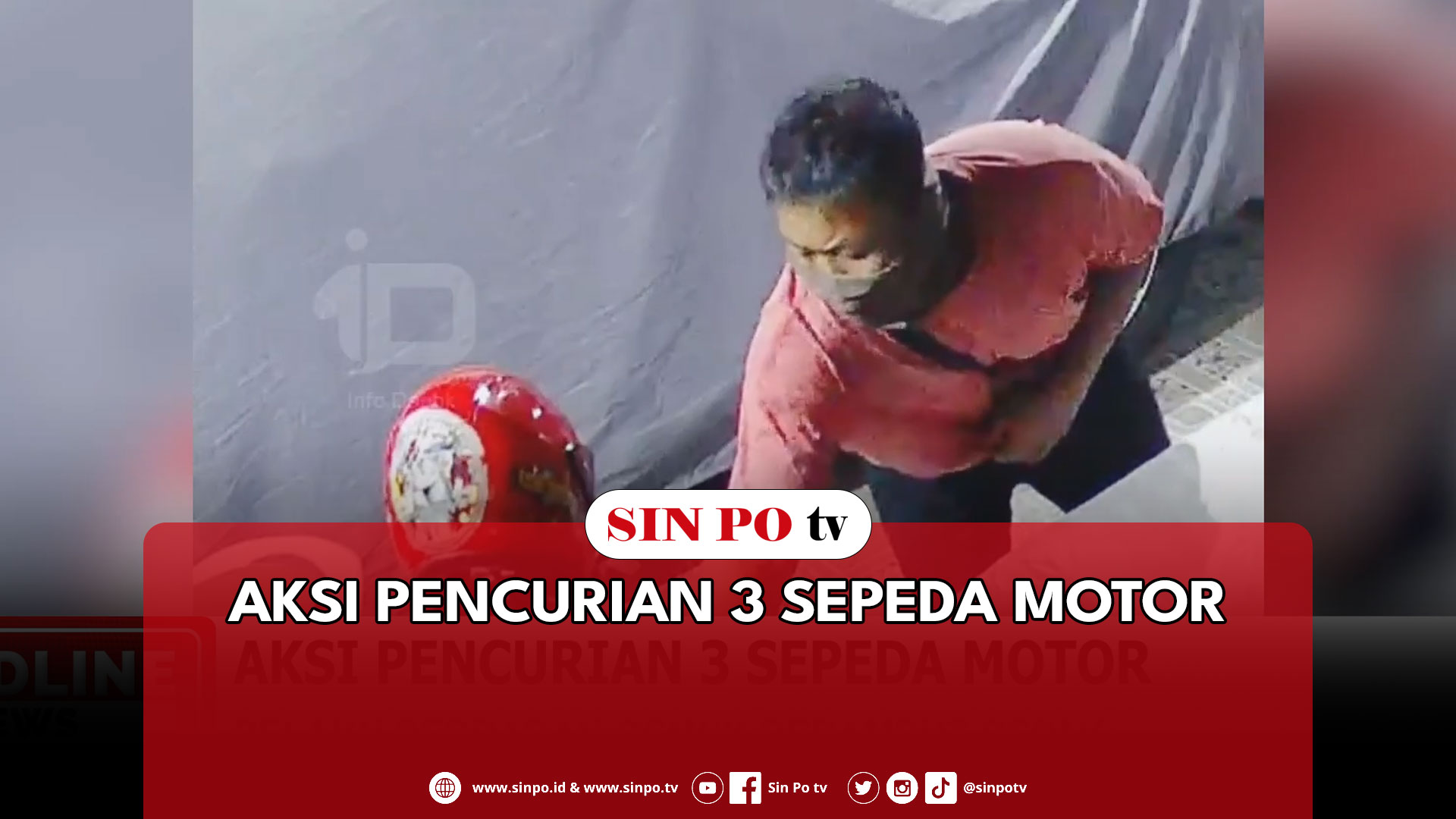 Aksi Pencurian 3 Sepeda Motor