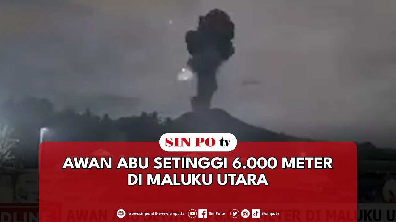 Awan Abu Setinggi 6.000 Meter Di Maluku Utara