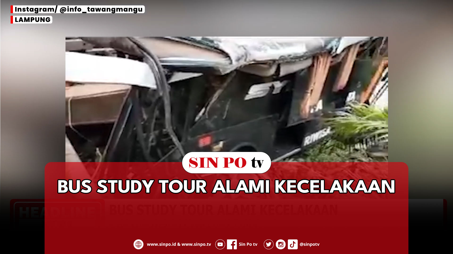 Bus Study Tour Alami Kecelakaan