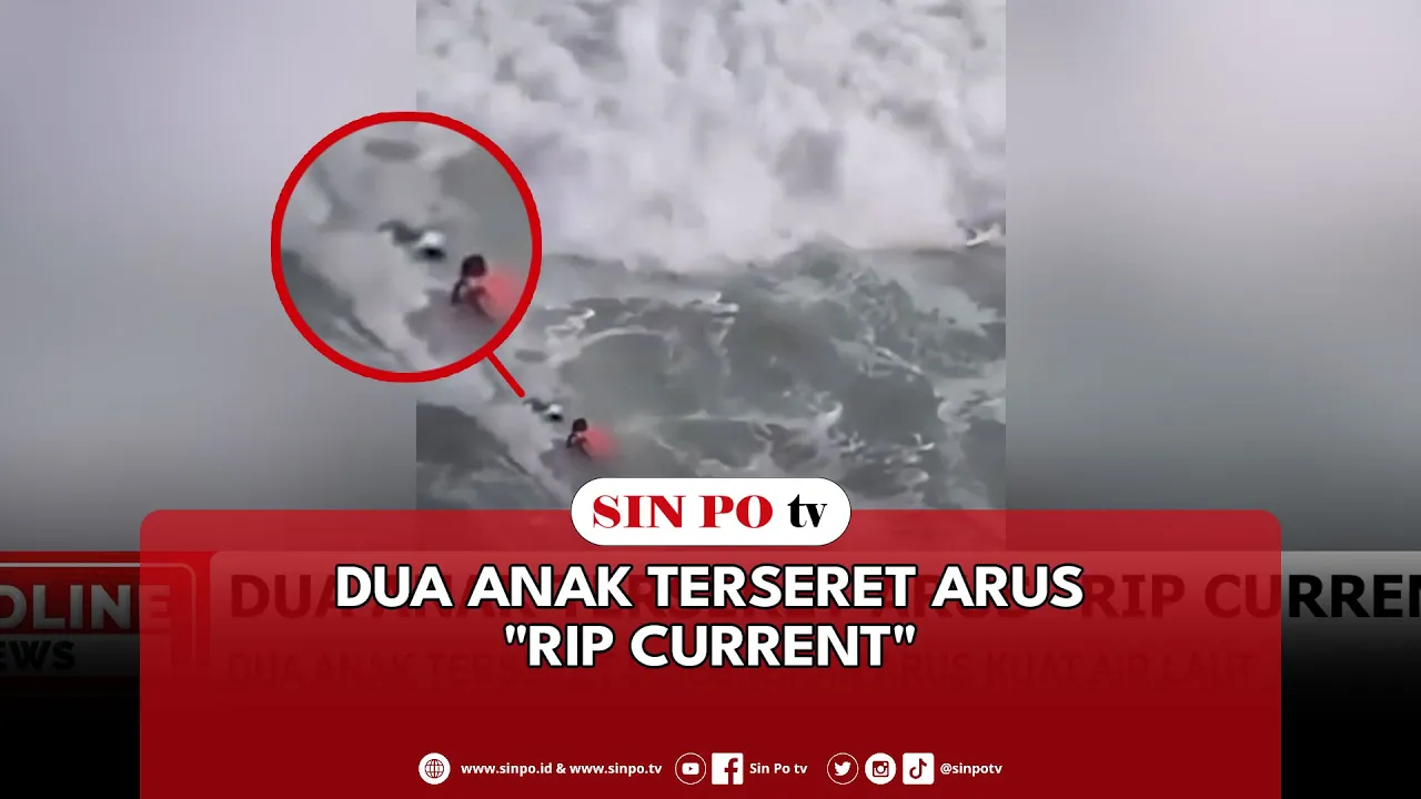 Dua Anak Terseret Arus "Rip Current"