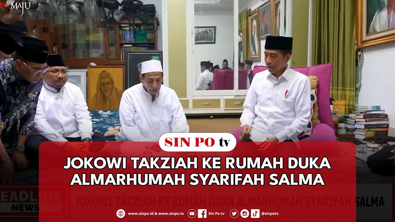 Jokowi Takziah Ke Rumah Duka Almarhumah Syarifah Salma