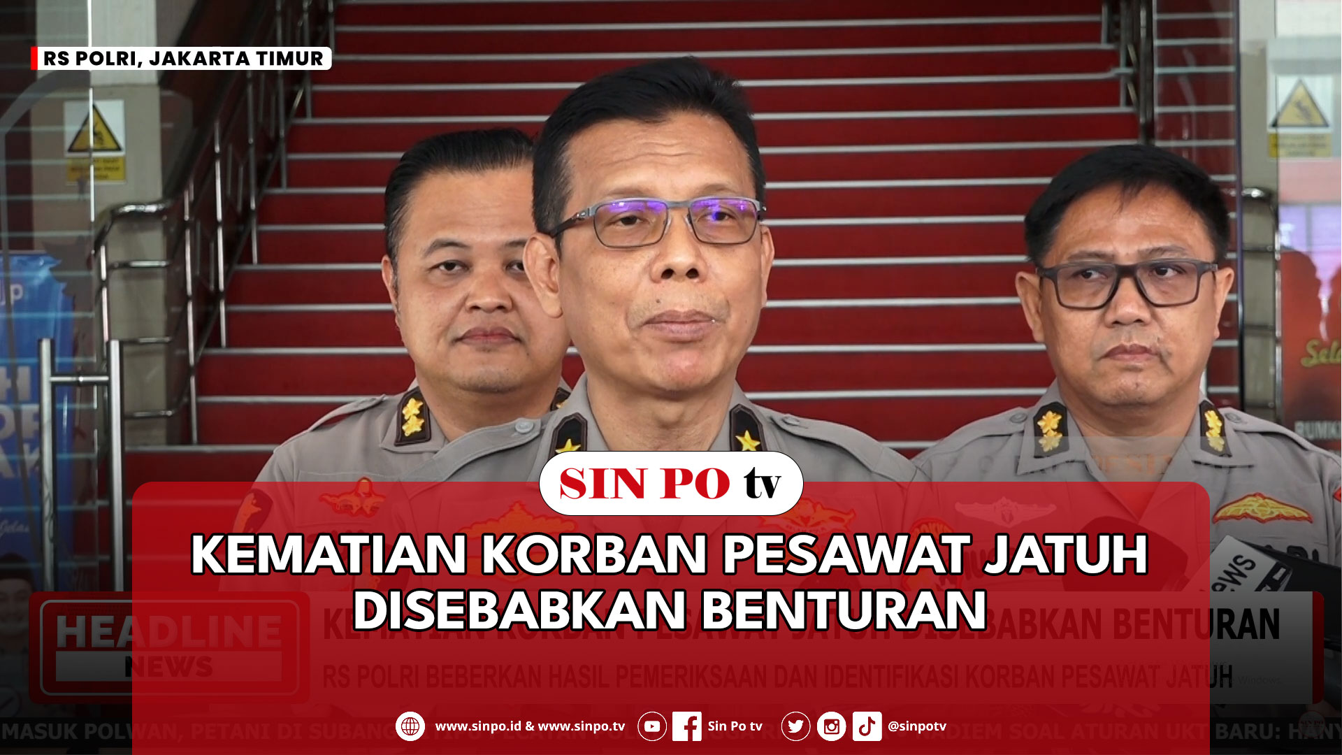 Kematian Korban Pesawat Jatuh Disebabkan Benturan