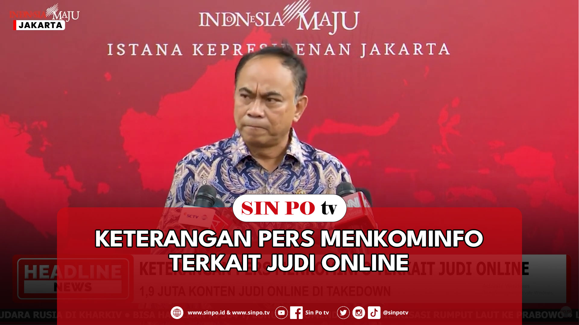 Keterangan Pers Menkominfo Terkait Judi Online