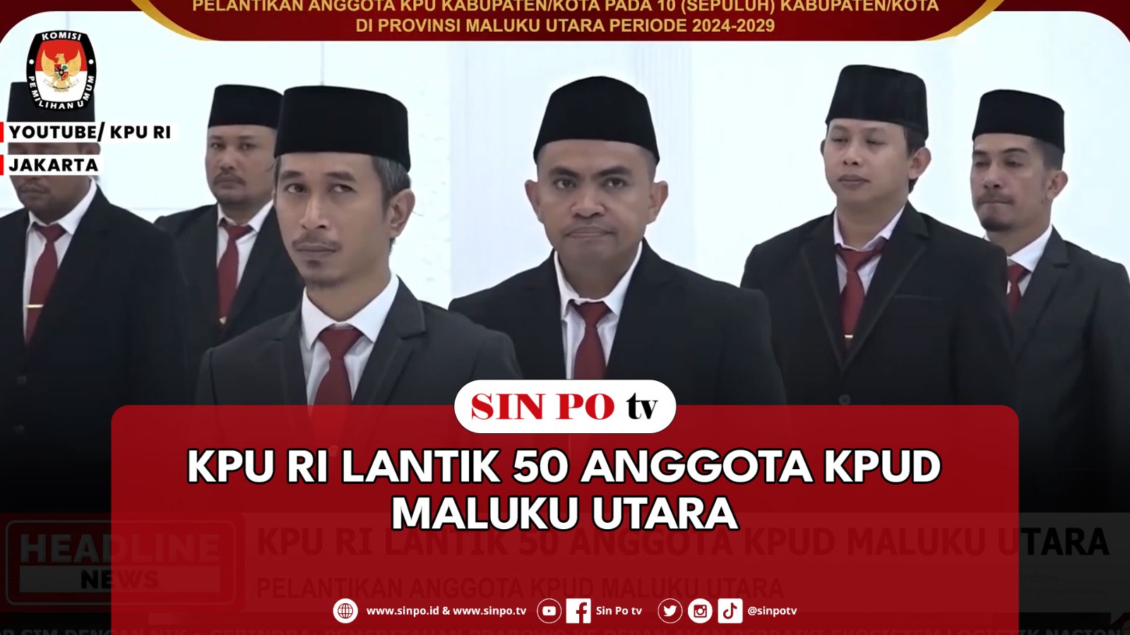 KPU RI Lantik 50 Anggota KPUD Maluku Utara