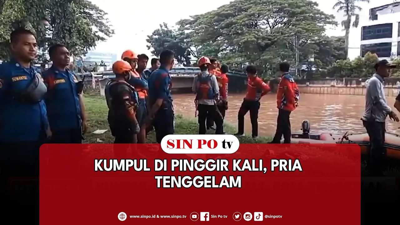 Kumpul Di Pinggir Kali, Pria Tenggelam