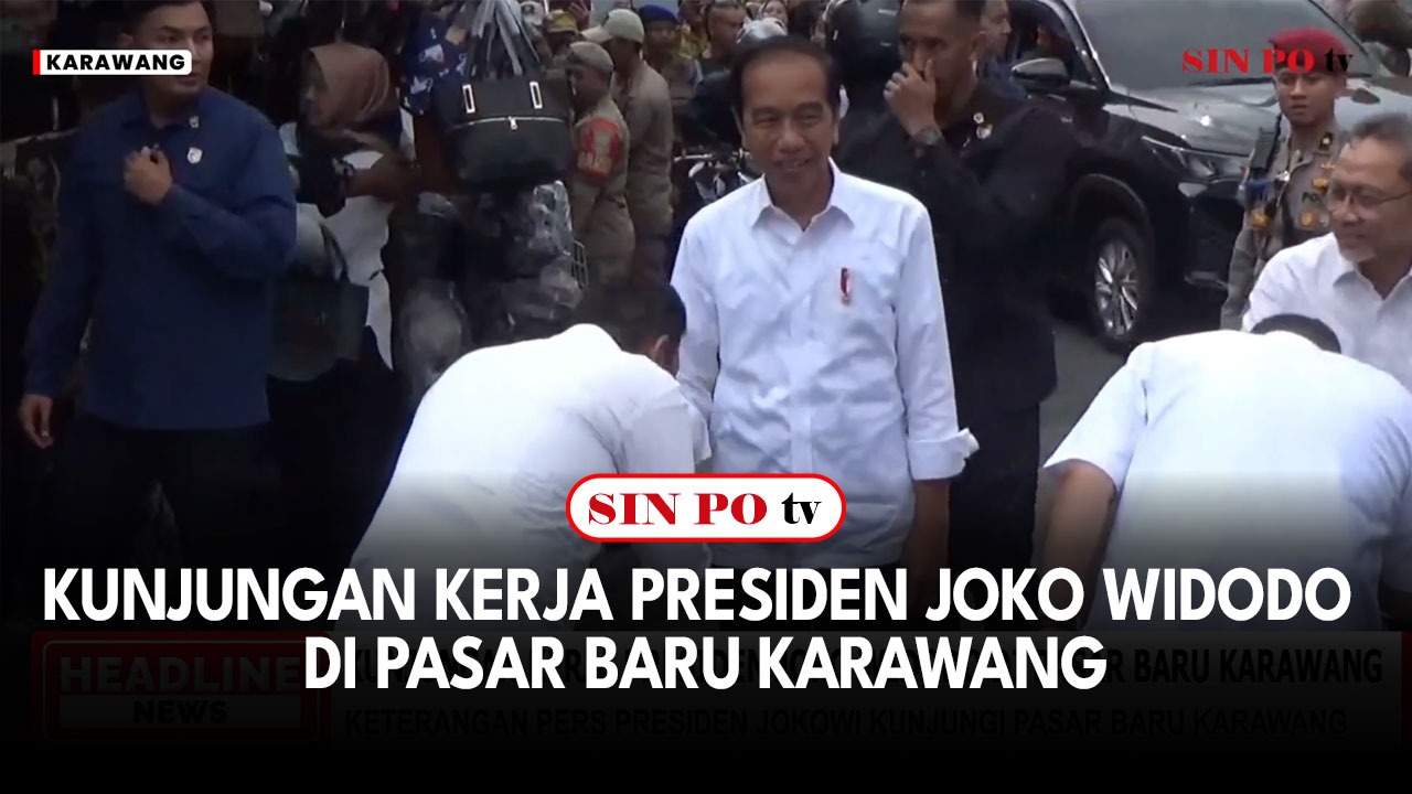 Kunjungan Kerja Presiden Joko Widodo di Pasar Baru Karawang