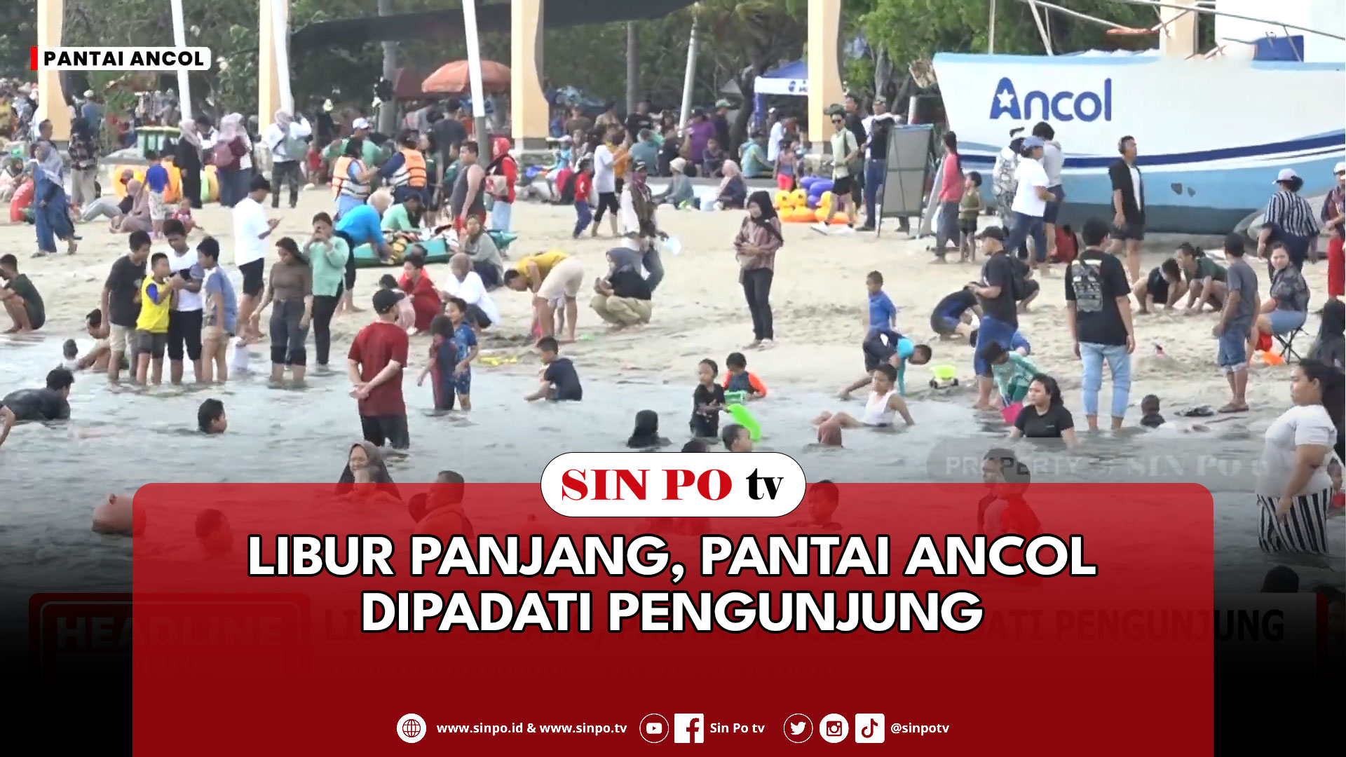 Libur Panjang, Pantai Ancol Dipadati Pengunjung