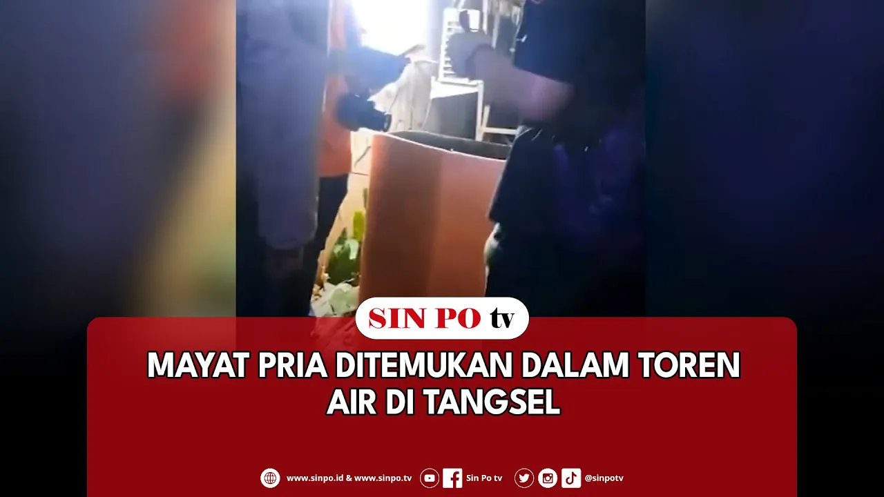 Mayat Pria Ditemukan Dalam Toren Air Di Tangsel