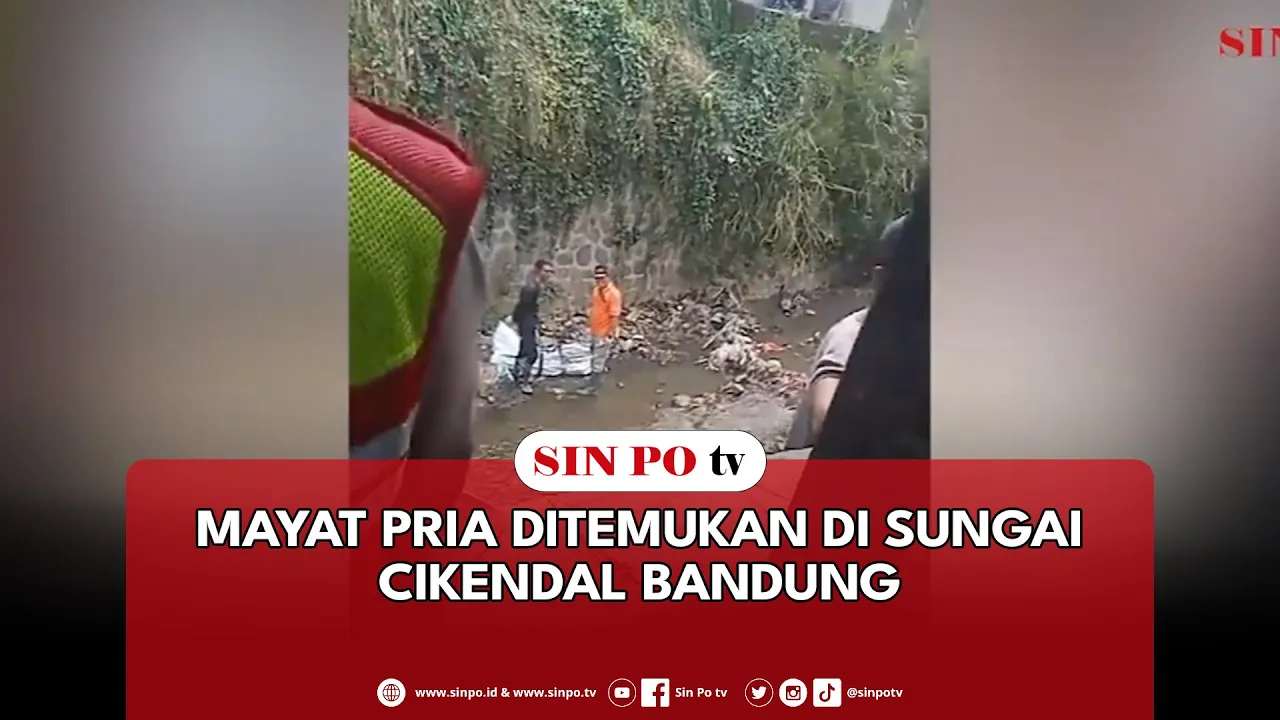 Mayat Pria Ditemukan Di Sungai Cikendal Bandung