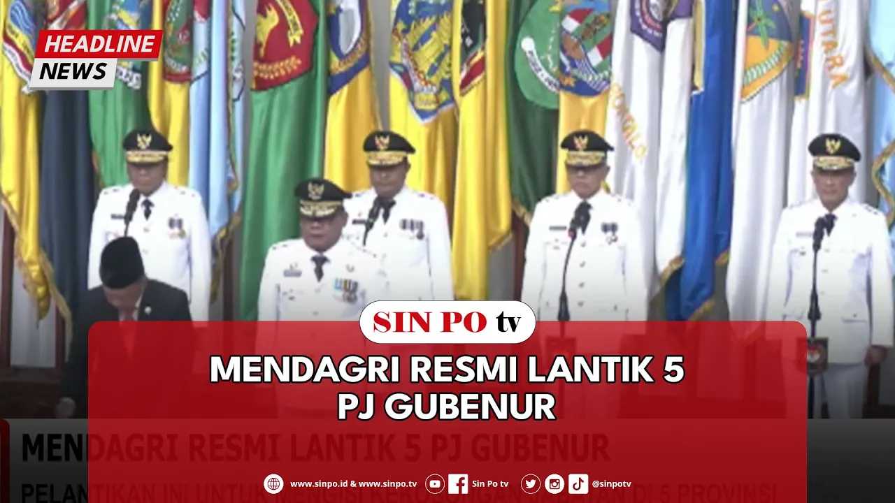 Mendagri Resmi Lantik 5 PJ Gubenur