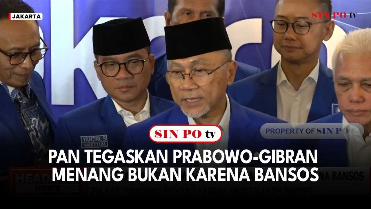 PAN Tegaskan Prabowo-Gibran Menang Bukan Karena Bansos