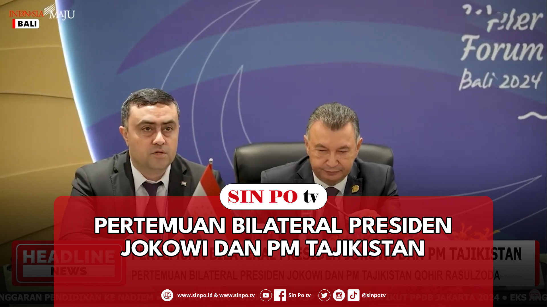 Pertemuan Bilateral Presiden Jokowi Dan PM Tajikistan