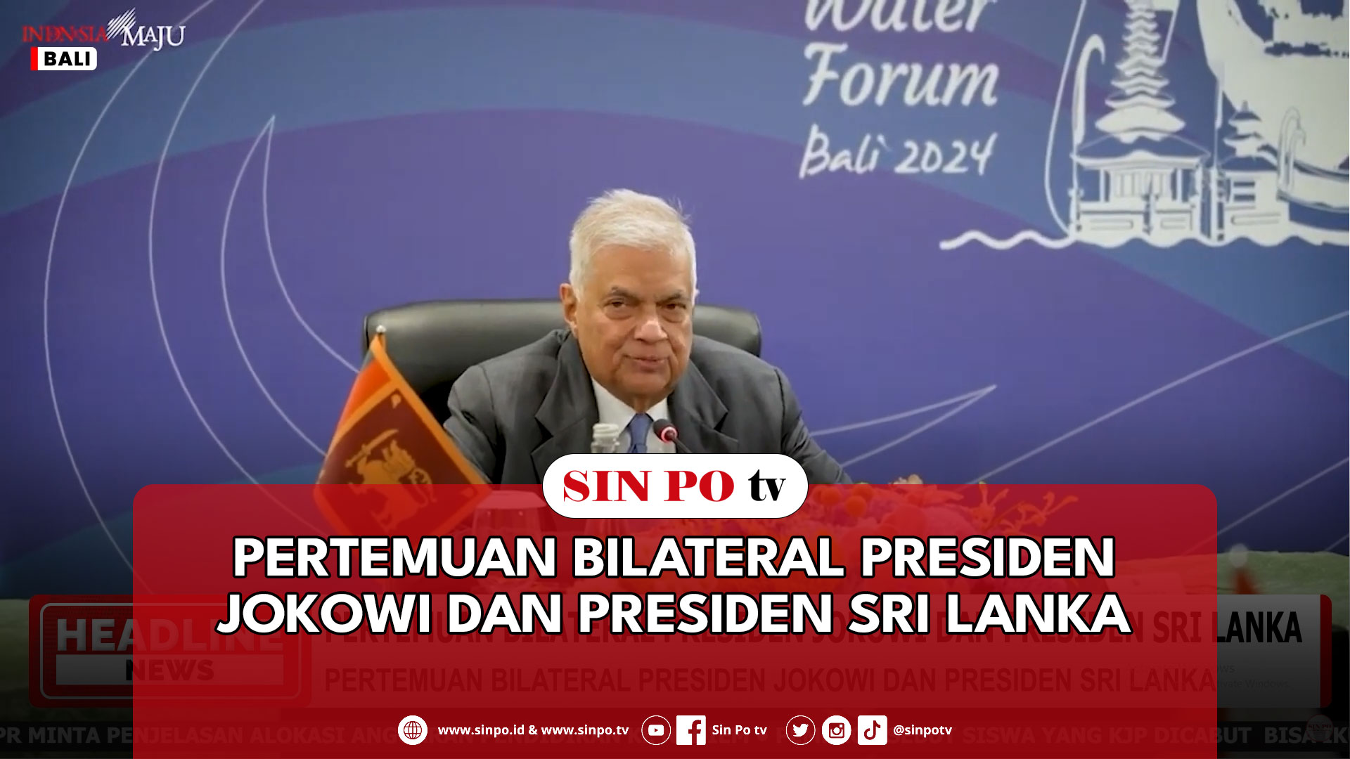 Pertemuan Bilateral Presiden Jokowi Dan Presiden Sri Lanka