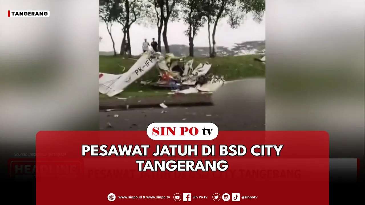 Pesawat Jatuh Di Bsd City Tangerang