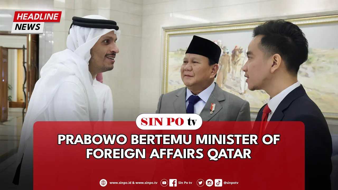 Prabowo Bertemu Minister Of Foreign Affairs Qatar