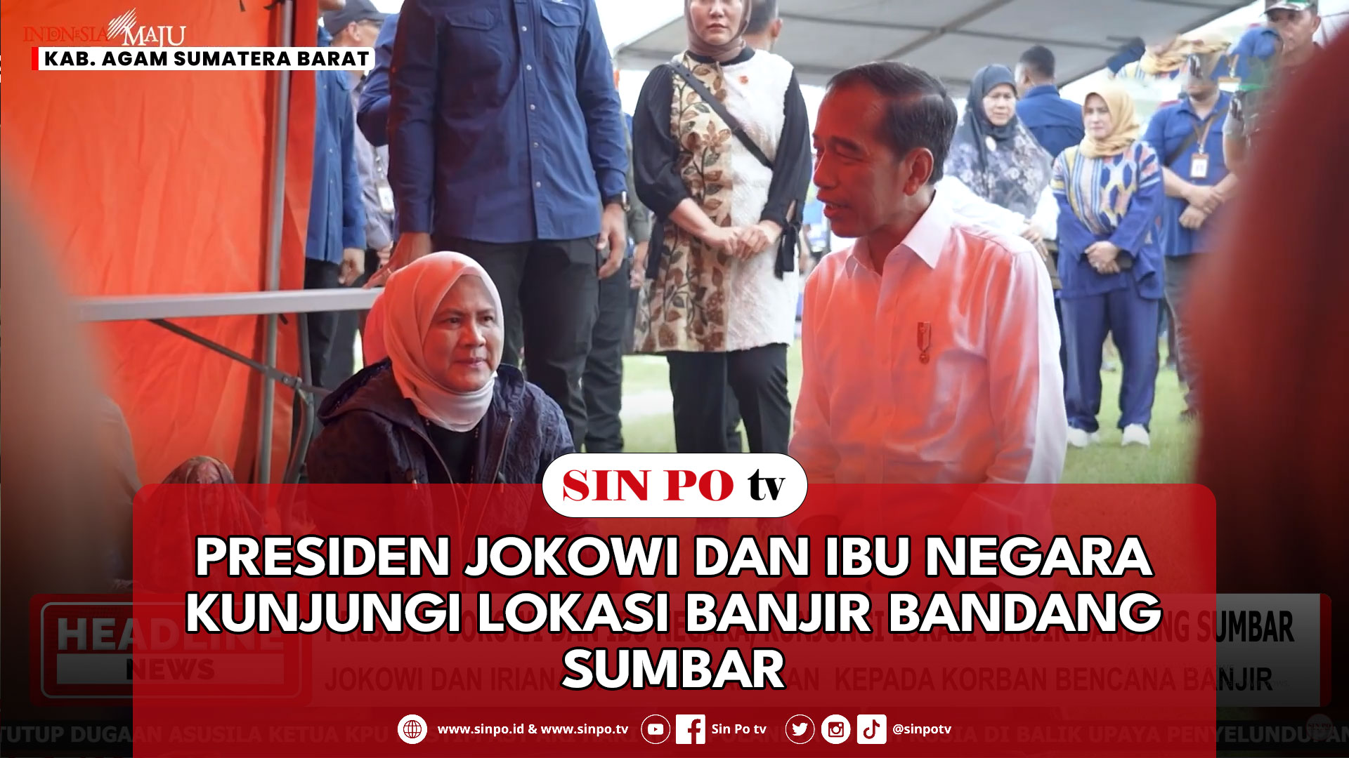 Presiden Jokowi Dan Ibu Negara Kunjungi Lokasi Banjir Bandang Sumbar