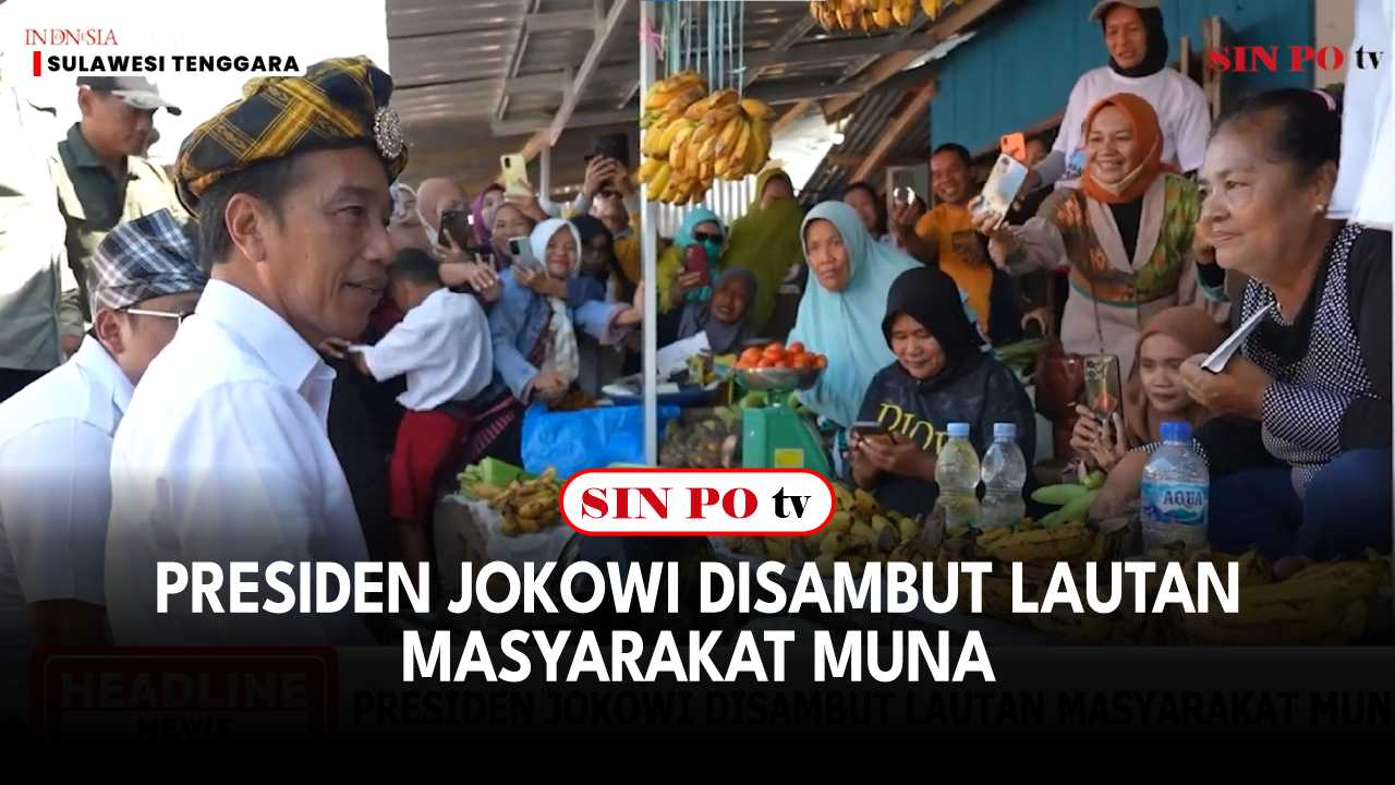 Presiden Jokowi Disambut Lautan Masyarakat Muna