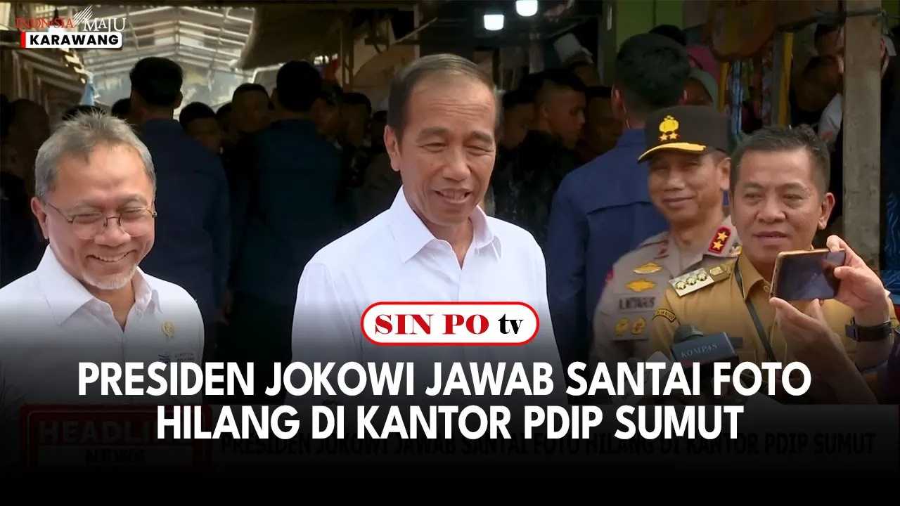 Presiden Jokowi Jawab Santai Foto Hilang di Kantor PDIP Sumut