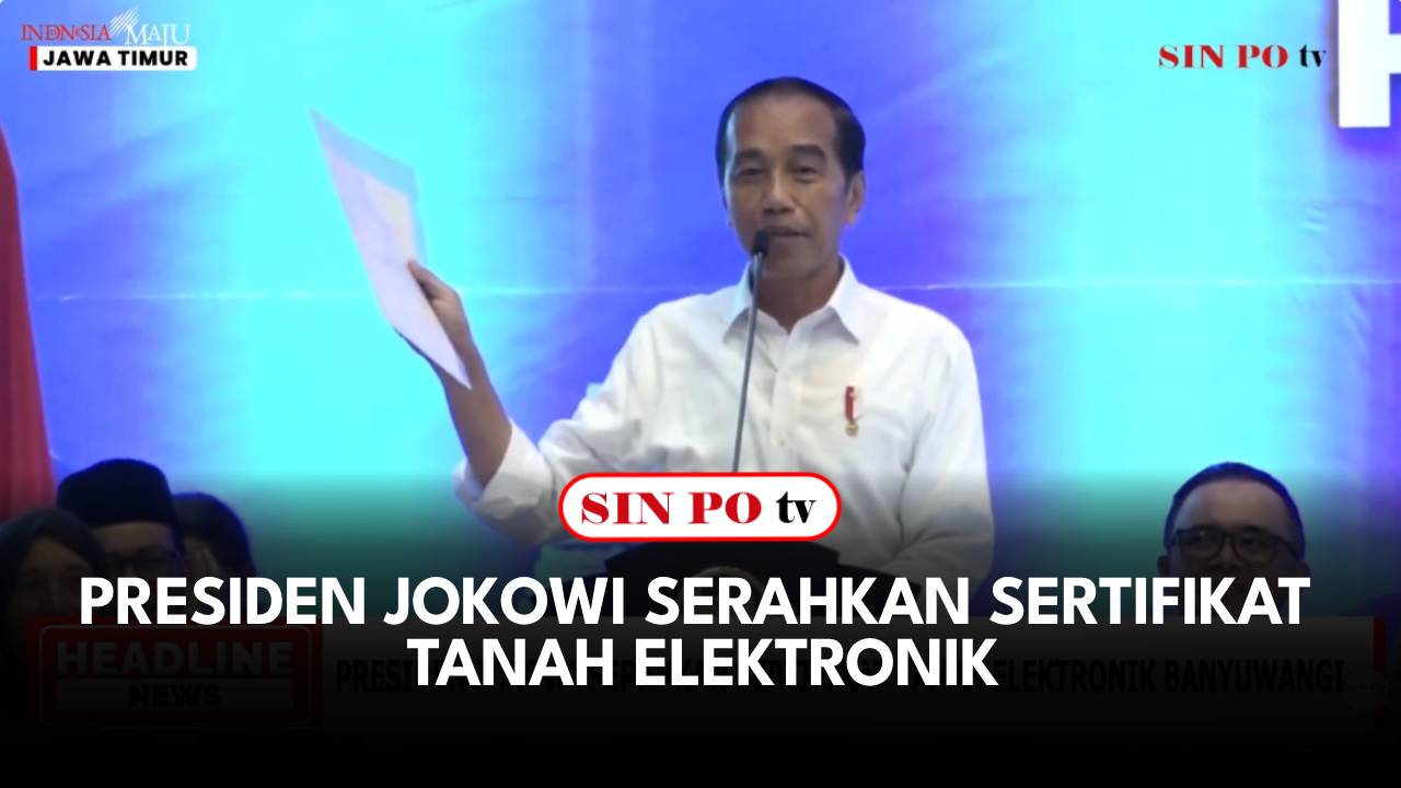 Presiden Jokowi Serahkan Sertifikat Tanah Elektronik