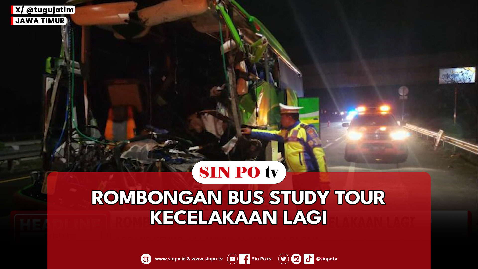 Rombongan Bus Study Tour Kecelakaan Lagi