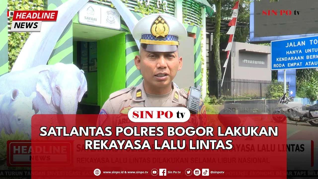 Satlantas Polres Bogor Lakukan Rekayasa Lalu Lintas