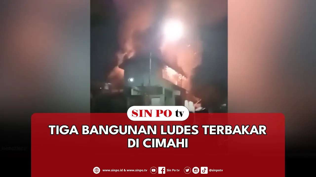 TIGA BANGUNAN LUDES TERBAKAR DI CIMAHI