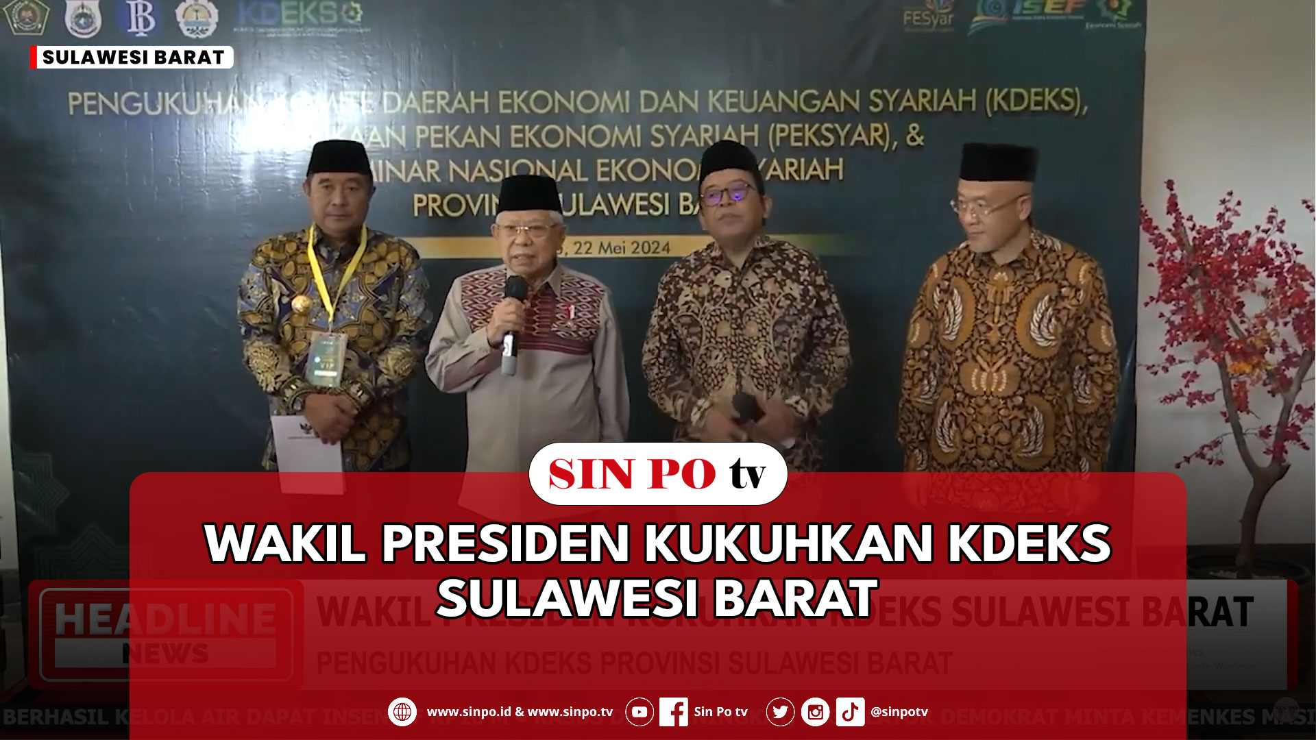 Wakil Presiden Kukuhkan KDEKS Sulawesi Barat