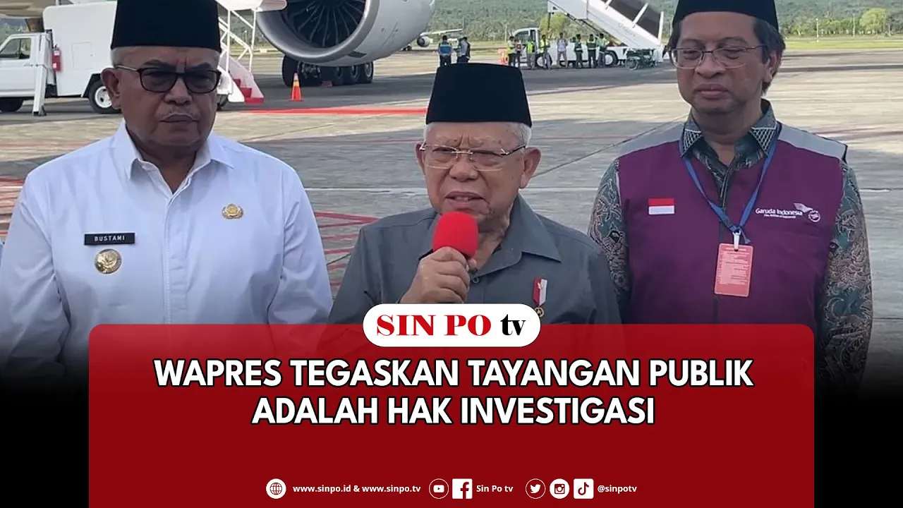 Wapres Tegaskan Tayangan Publik Adalah Hak Investigasi