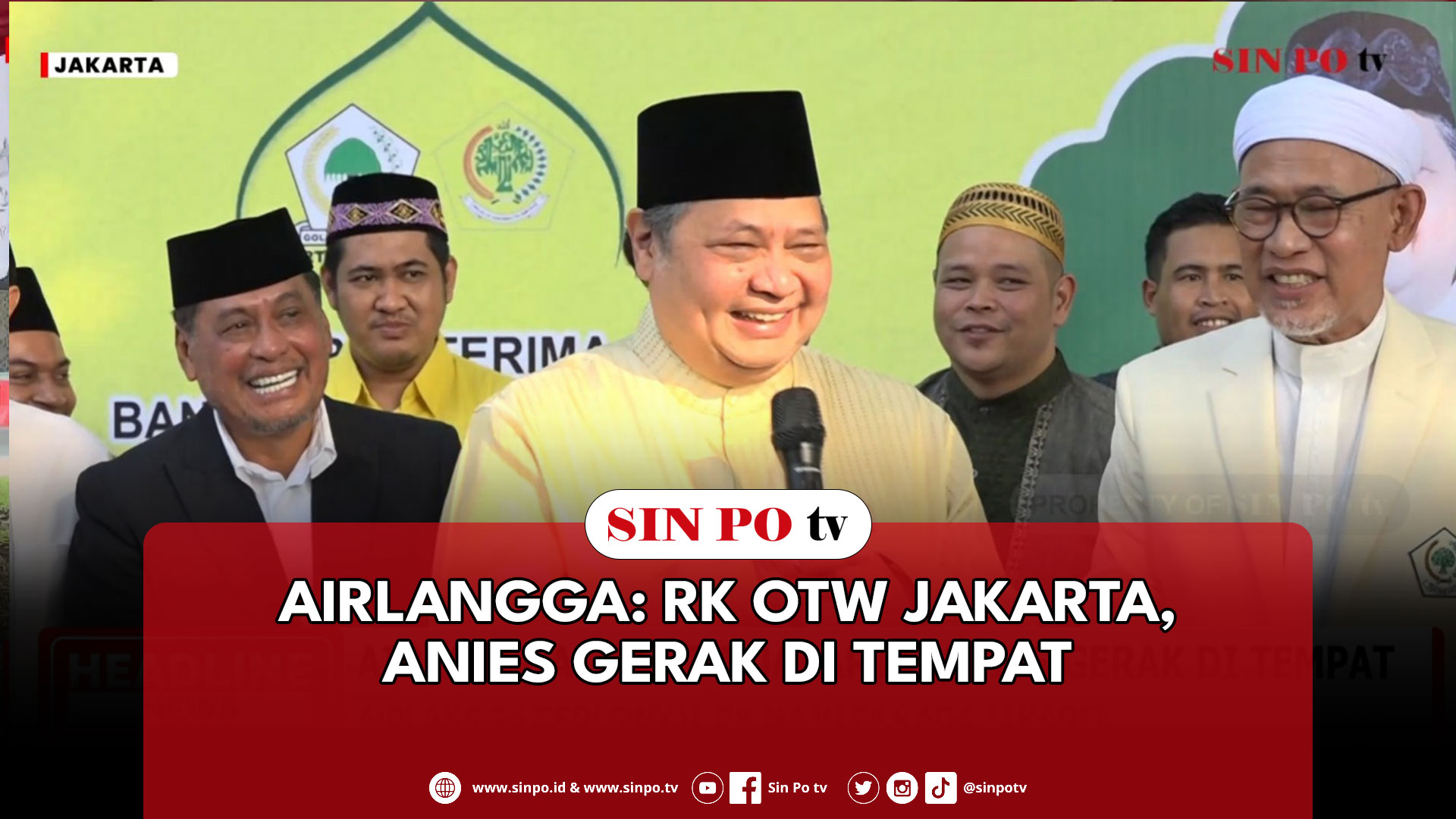 Airlangga: RK Otw Jakarta, Anies Gerak Di Tempat