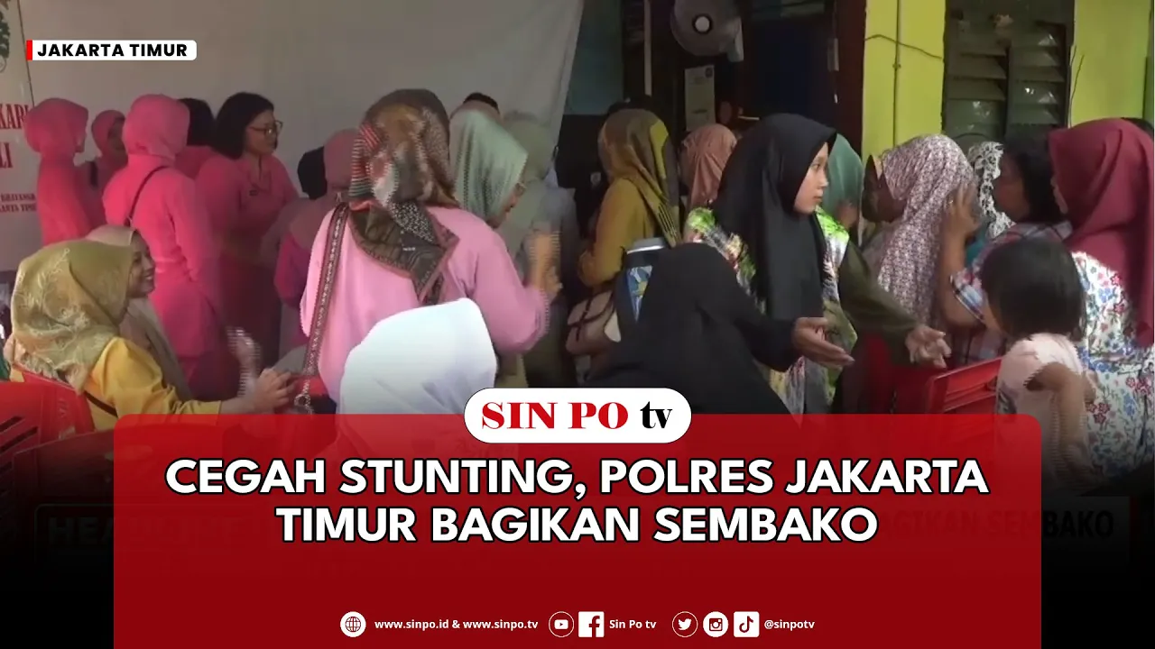 Cegah Stunting, Polres Jakarta Timur Bagikan Sembako