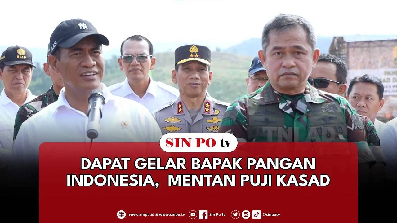 Dapat Gelar Bapak Pangan Indonesia, Mentan Puji Kasad