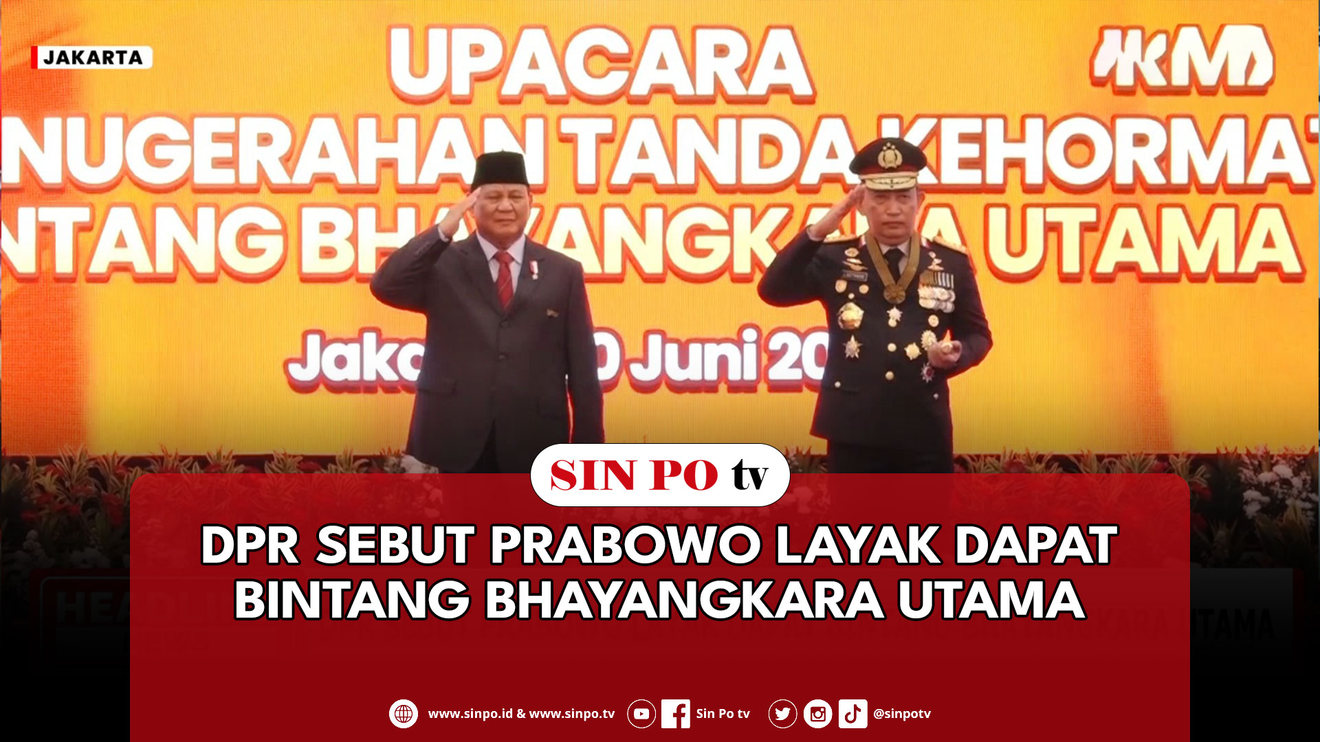 DPR Sebut Prabowo Layak Dapat Bintang Bhayangkara Utama