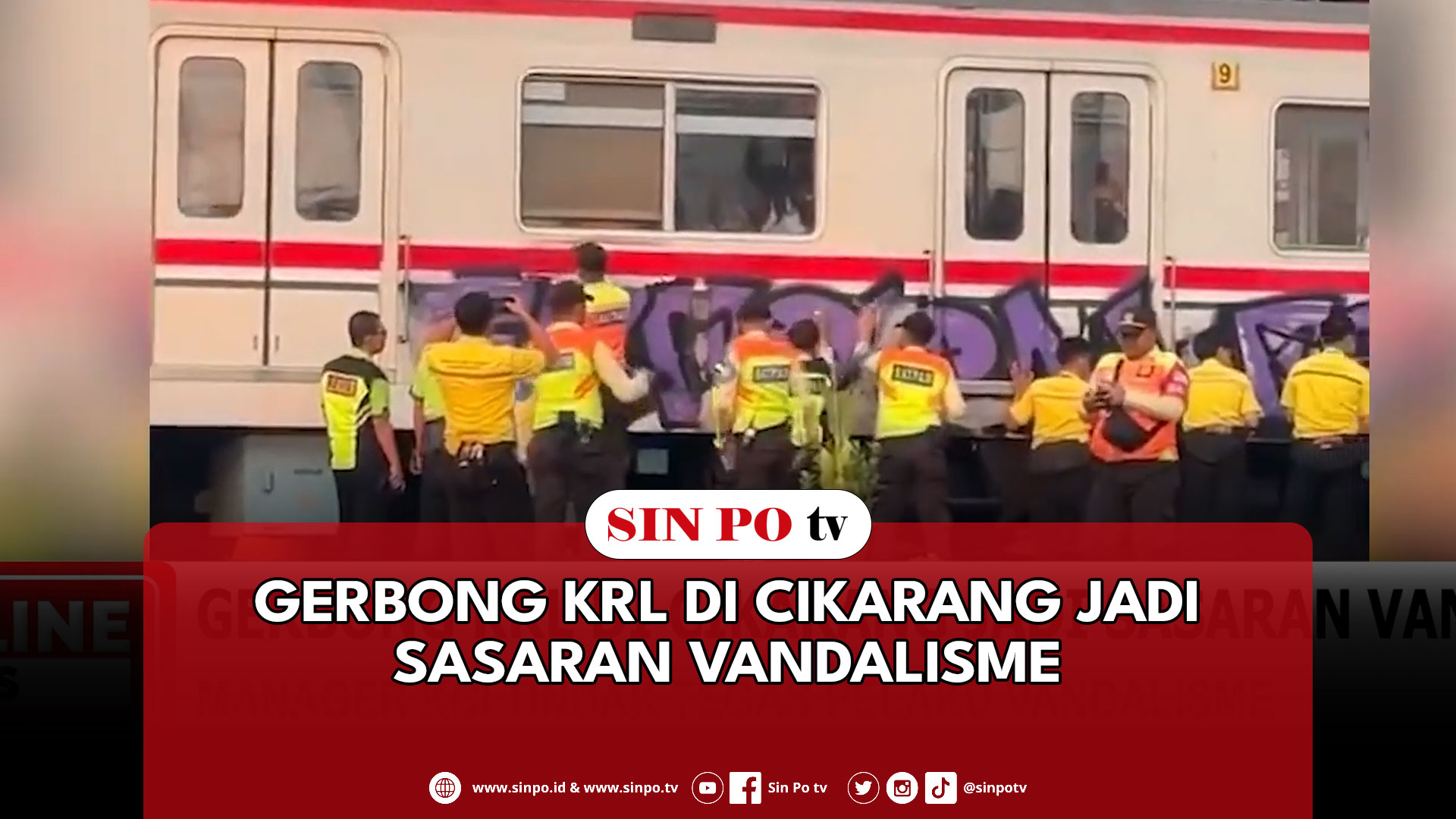 Gerbong KRL Di Cikarang Jadi Sasaran Vandalisme