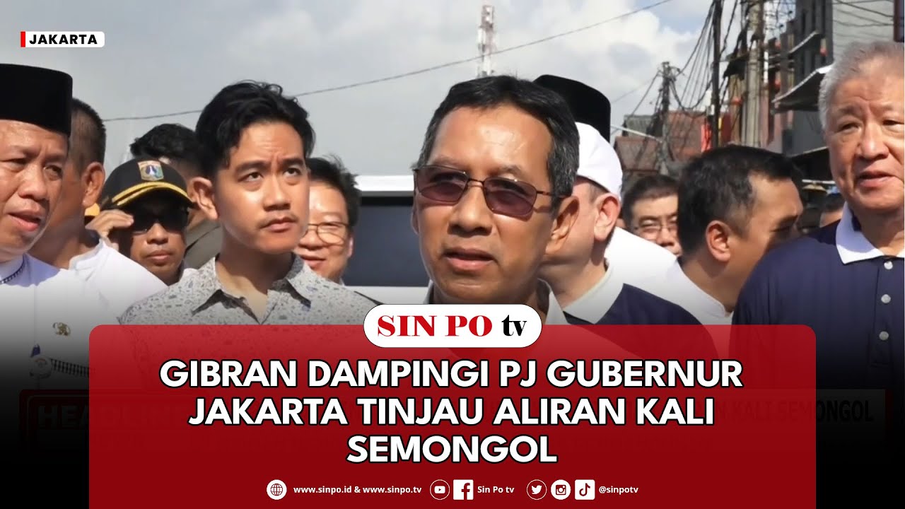 Gibran Dampingi Pj Gubernur Jakarta Tinjau Aliran Kali Semongol