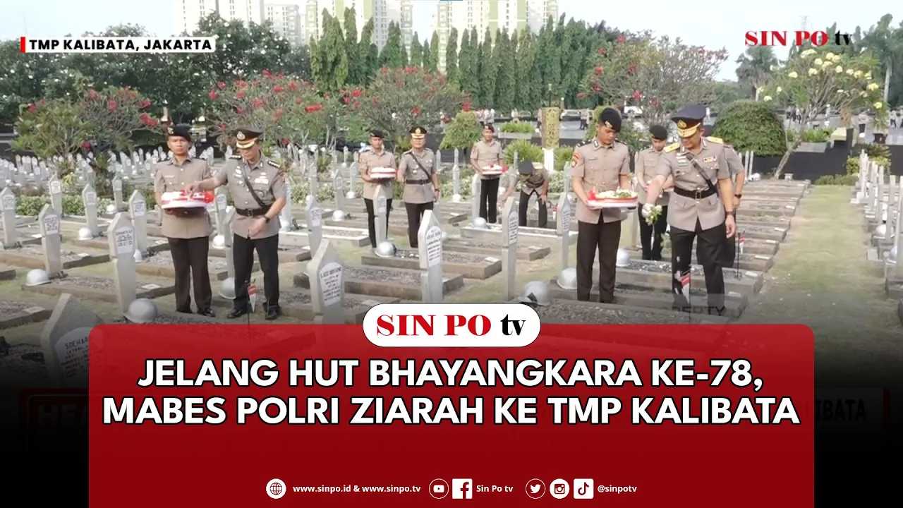 Jelang HUT Bhayangkara Ke 78, Mabes Polri Ziarah Ke TMP Kalibata